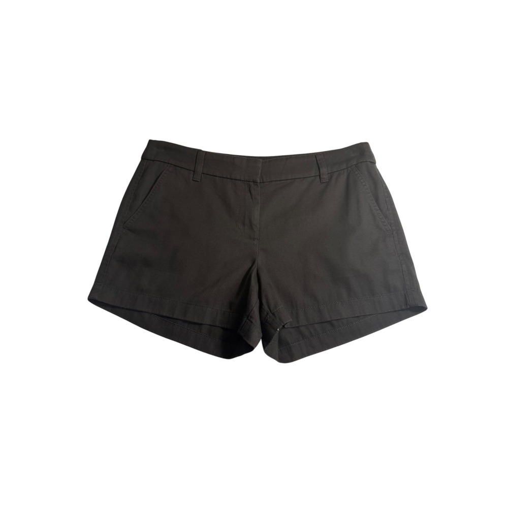 J.Crew Womens Black 3.5 Inch Chino Shorts Size 10 New H5616 Mid Rise Casual